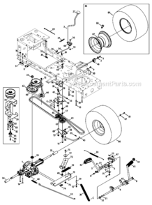 Transmission_Auto_Drive Diagram and Parts List for 13AM77LS058  MTD Lawn Tractor