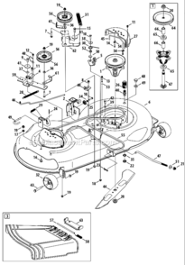 46_Deck Diagram and Parts List for 13AM77LS058  MTD Lawn Tractor