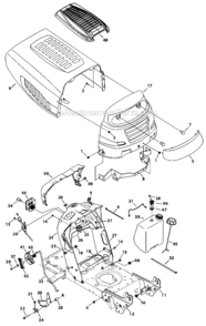 5_Style_Hood Diagram and Parts List for 13AM77LS058  MTD Lawn Tractor