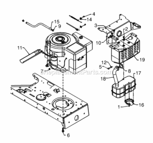 Muffler_And_Engine_Accessories_Bands_Overhead_Valve Diagram and Parts List for 13AN690G352 2000 MTD Lawn Tractor