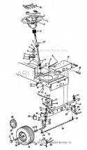 Axle FrontSteering Assembly Wheels Front Diagram and Parts List for 13AS699G088  MTD Lawn Tractor