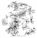 DriveFramePedal AssemblyWheels Rear Diagram and Parts List for 13AS699G088  MTD Lawn Tractor