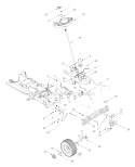 Axle And Wheels Front Steering Diagram and Parts List for 13AT604G755 2004 MTD Lawn Tractor