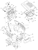 Part Location Diagram of 731-2245A MTD Hood Plenum, 2.85