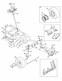 Frame & Pto Lift Diagram and Parts List for 13AX771S004 2012 MTD Lawn Mower