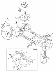 Page B Diagram and Parts List for 13AX795S004 2014 MTD Lawn Tractor