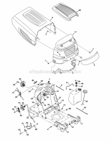 Page D Diagram and Parts List for 13AX795S004 2014 MTD Lawn Tractor