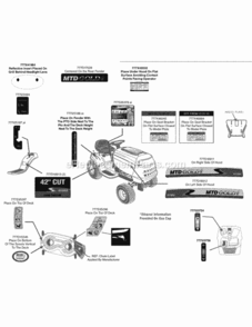 Page E Diagram and Parts List for 13AX795S004 2014 MTD Lawn Tractor