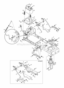 Frame_And_Pto_Lift Diagram and Parts List for 13AX795T004 2013 MTD Lawn Tractor