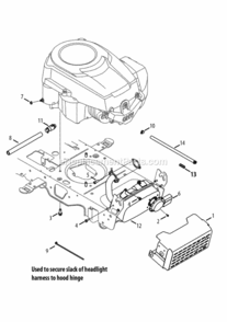 Page B Diagram and Parts List for 13AX915T004 2013 MTD Lawn Tractor