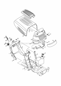 Page C Diagram and Parts List for 13AX915T004 2013 MTD Lawn Tractor