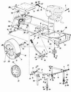 Page E Diagram and Parts List for 140-840H170  MTD Lawn Tractor