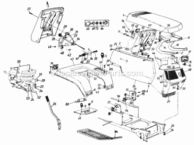Part Location Diagram of 17401 MTD Transmission Panel