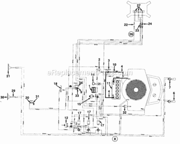 Electrical Diagram and Parts List for 140-844H000 1990 MTD Lawn Tractor