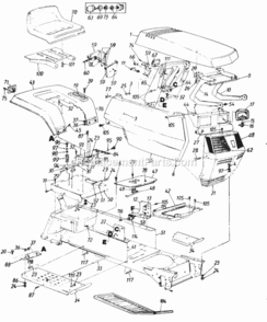 Page C Diagram and Parts List for 140-844H000 1990 MTD Lawn Tractor