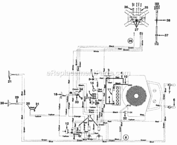 Parts Diagram and Parts List for 141-844H000 1991 MTD Lawn Tractor