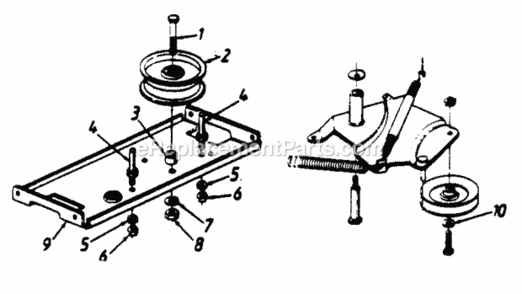 Page G Diagram and Parts List for 141-844H000 1991 MTD Lawn Tractor