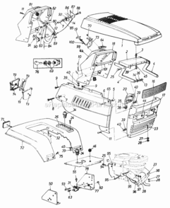 Part Location Diagram of 931-1046A MTD Dash Ass'y.
