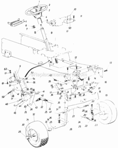 Steering_Assembly Diagram and Parts List for 142-995-205 1992 MTD Lawn Tractor