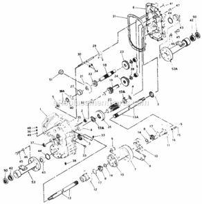 Part Location Diagram of PE-780156 MTD Washer, Thrust