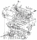 DrivePedal AssemblySpeed Selector AssemblyHitch Plate Diagram and Parts List for 143P828H118 1993 MTD Lawn Mower