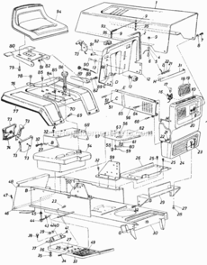 Part Location Diagram of 16227 MTD Dash Assembly.