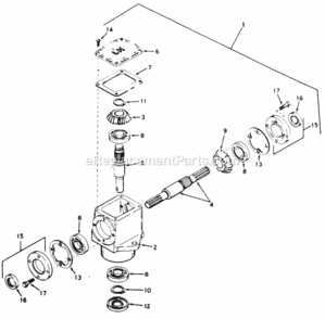 Part Location Diagram of PE-778069 MTD Gear, Miter