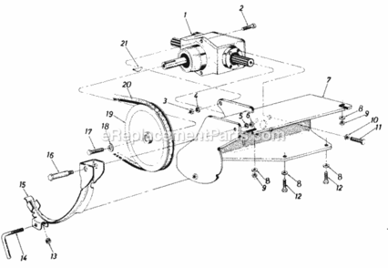 Part Location Diagram of 13390 MTD Pto Support Brkt. Assembly.