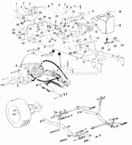 Page F Diagram and Parts List for 145-995-000 1985 MTD Lawn Tractor