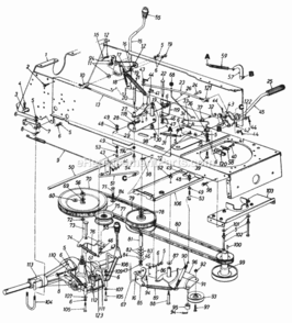 DriveHitch_PlatePedal_AssemblySpeed_Linkage Diagram and Parts List for 145Q840H023 1995 MTD Lawn Tractor