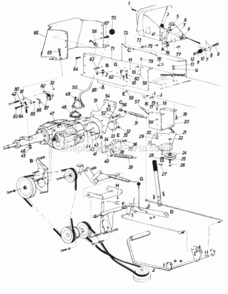 Drive_System Diagram and Parts List for 146-827-000 1986 MTD Lawn Tractor