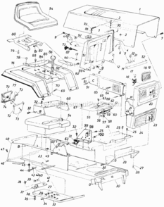 Parts Diagram and Parts List for 146-827-000 1986 MTD Lawn Tractor