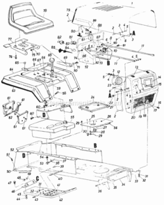 Part Location Diagram of 16425 MTD Dash Panel Assembly.