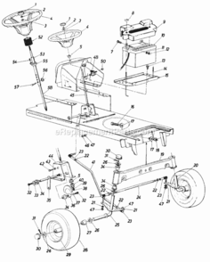 Page F Diagram and Parts List for 146-843-000 1986 MTD Lawn Tractor