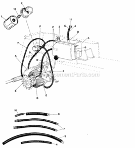 Page H Diagram and Parts List for 146-843-000 1986 MTD Lawn Tractor