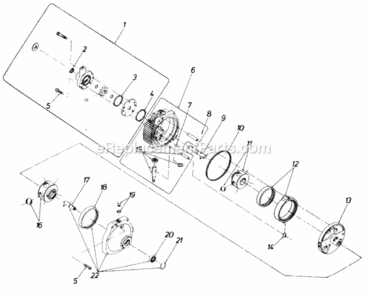 Transmission Diagram and Parts List for 146-847-000 1986 MTD Lawn Tractor
