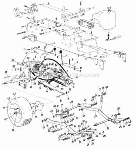 Page J Diagram and Parts List for 146-995-000 1986 MTD Lawn Tractor