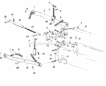 Three_Point_Hitch Diagram and Parts List for 146-995-000 1986 MTD Lawn Tractor