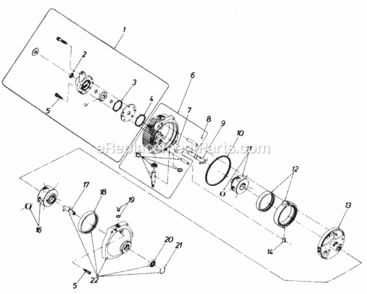 Hydrostatic_Transmission Diagram and Parts List for 147-863-000 1987 MTD Lawn Tractor