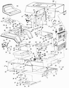 Parts Diagram and Parts List for 147-863-000 1987 MTD Lawn Tractor