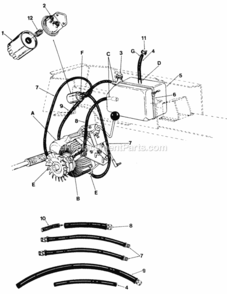 Page H Diagram and Parts List for 147-863-000 1987 MTD Lawn Tractor
