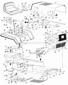 Parts Diagram and Parts List for 148-806-000 1988 MTD Lawn Tractor