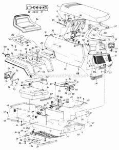 Parts Diagram and Parts List for 148-814-401 1988 MTD Lawn Tractor