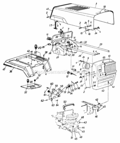 Parts Diagram and Parts List for 149-817-000 1989 MTD Lawn Tractor