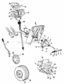 Part Location Diagram of 734-1567 MTD Rim Only