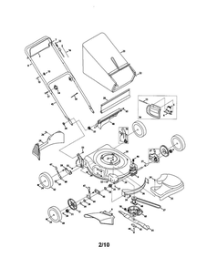 Lawn Mower Diagram and Parts List for 460  MTD Lawn Mower