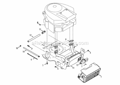 Engine_Accessories Diagram and Parts List for 14AK945K004 2013 MTD Lawn Tractor