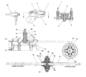 Part Location Diagram of 911-0052A MTD Axle Assembly Left Hand