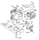 Page M Diagram and Parts List for 165M695G352 1670874 -1996 MTD Lawn Tractor