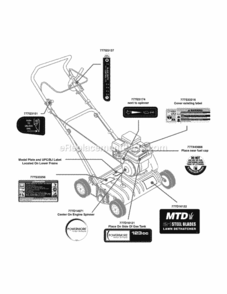 Part Location Diagram of 777I23174 MTD Label-Engine Throttle